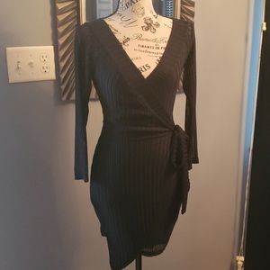 Luxxel Black Small Wrap Dress
